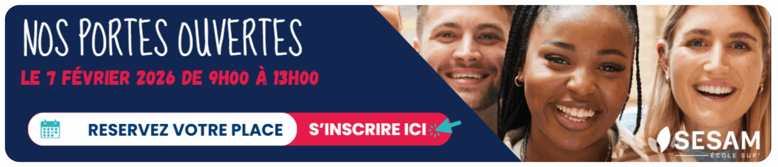 Bandeau vers lien d'inscription à la journée portes ouvertes du 7 février 2026