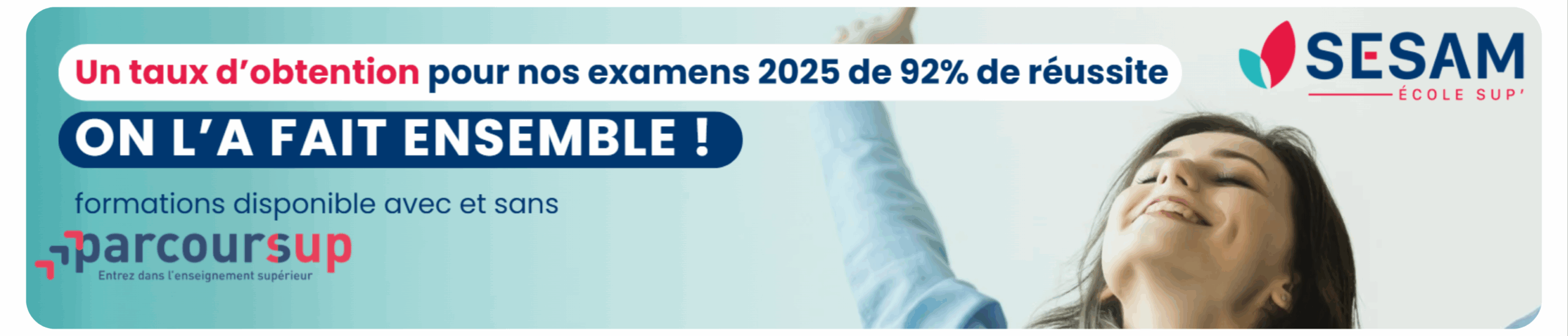 bandeau de résultat d'obtention de diplôme