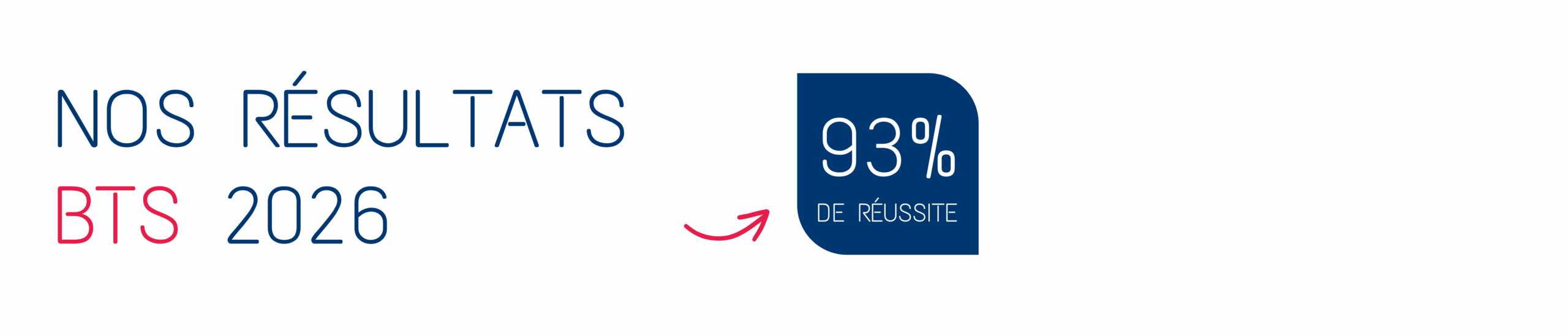 notre taux de réussite pour les formations en BTS pour 2026 est de 93%